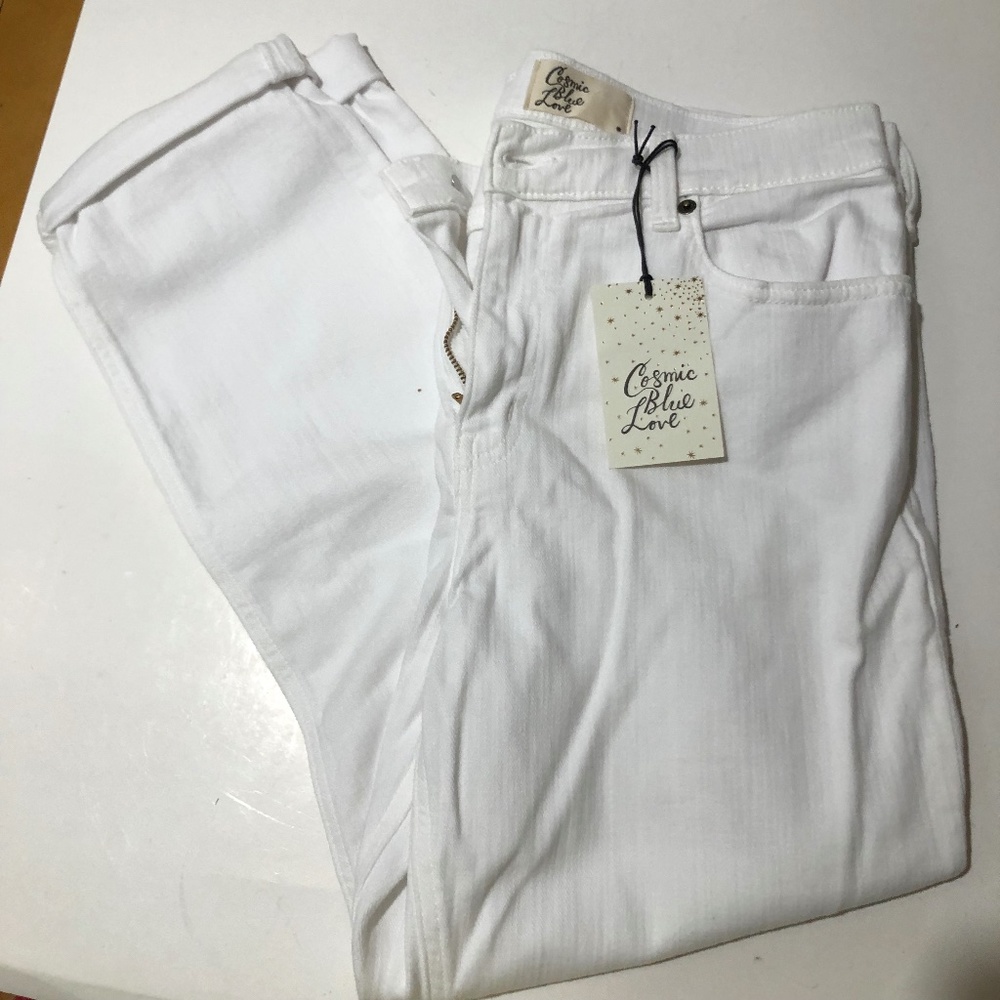 Cosmic Blue Ladies White Jeans SZ 31